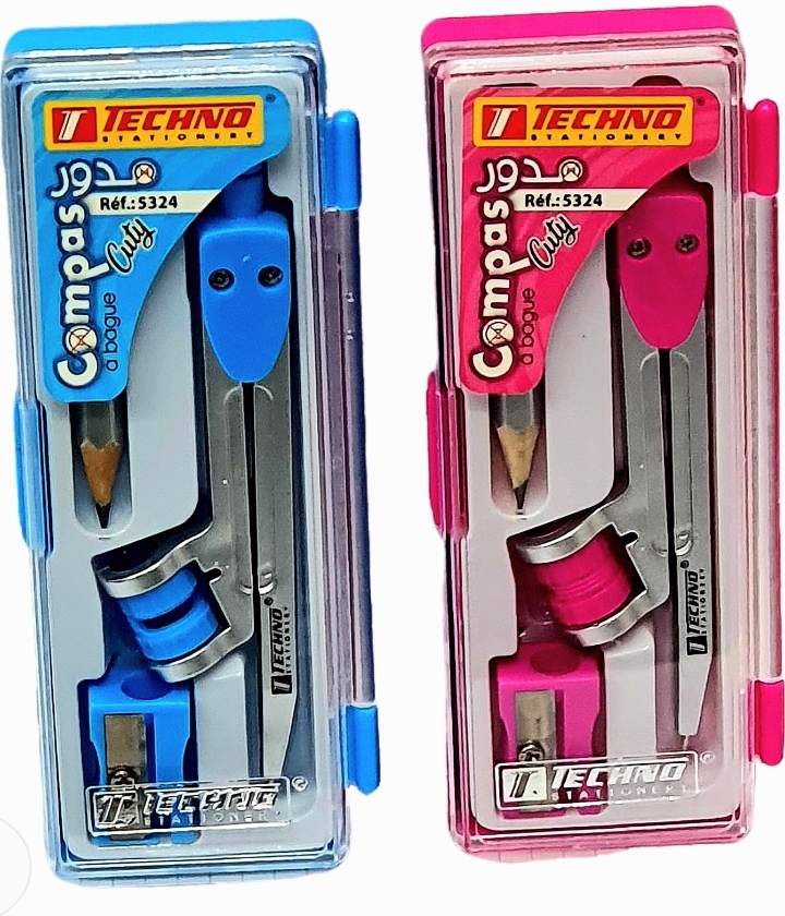 COMPAS METALIQUE + TAILLE CRAYON TECHNO CUTY