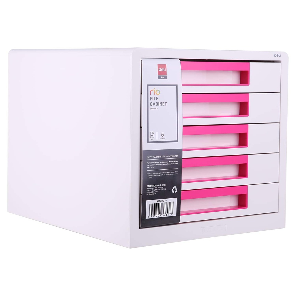  DELI RIO 5-DRAWER PLASTIC DOCUMENT ORGANIZER