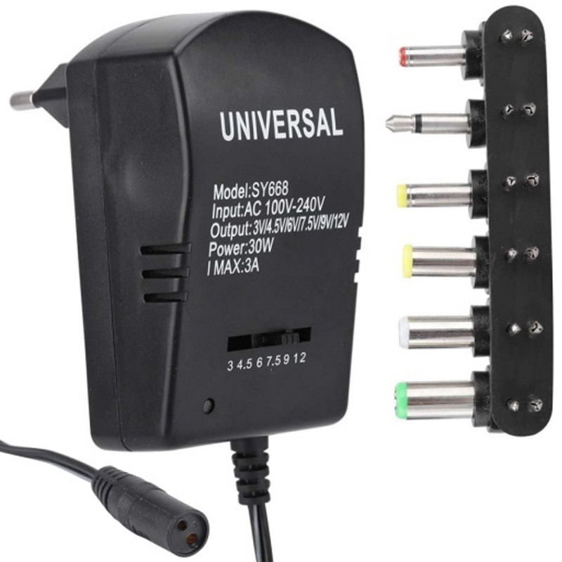 UNIVERSAL TRANSFORMER 3-12V 30W 6PCS