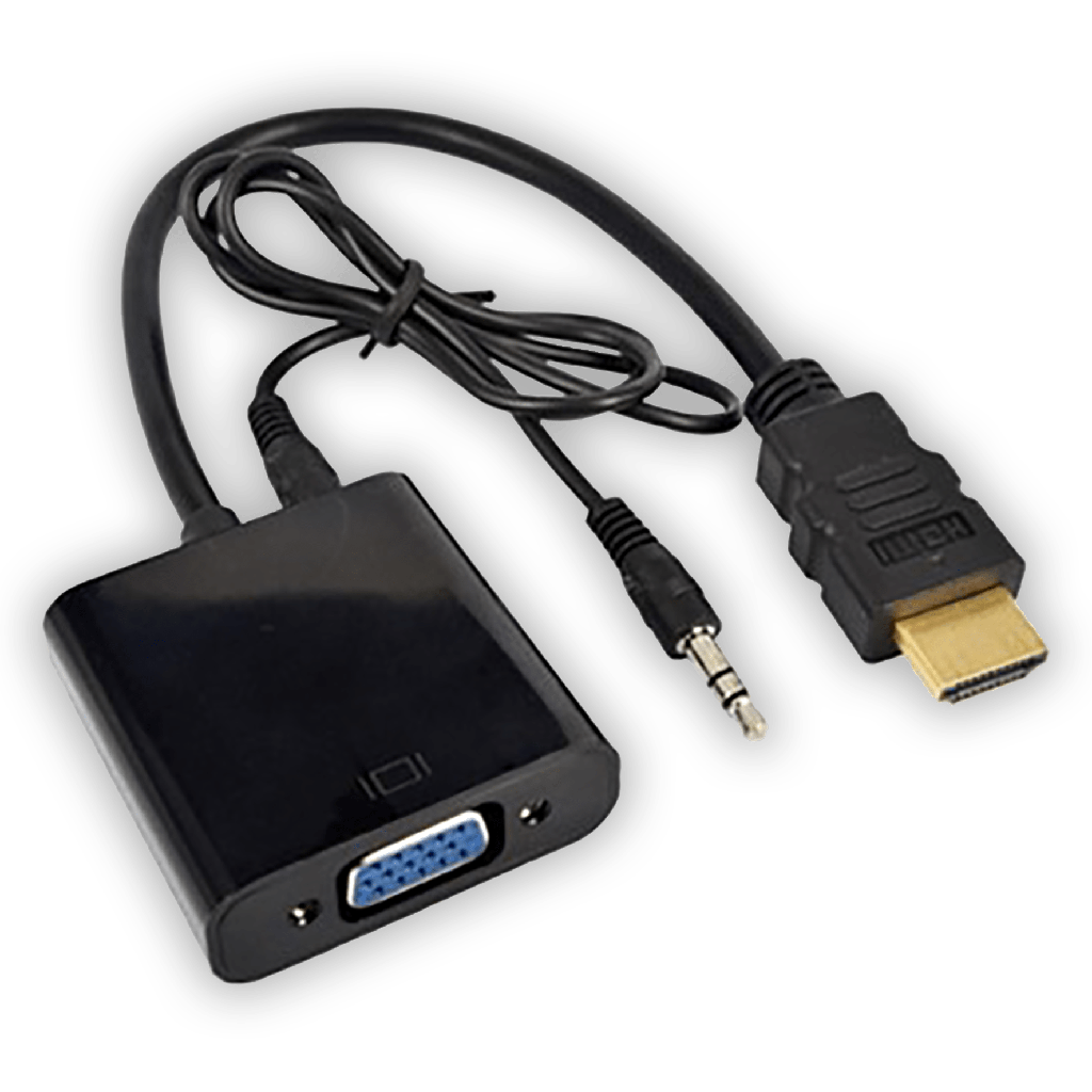 HDMI M إلى VGA F + كابل محول الصوت