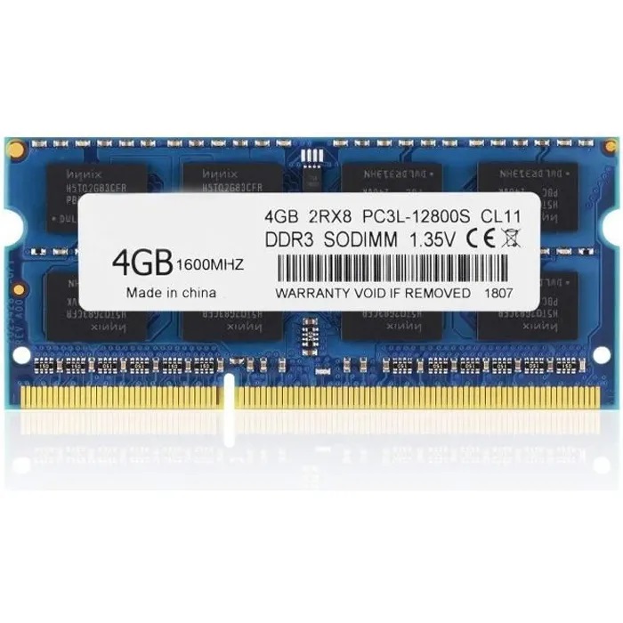 RAM DDR3 4GB PC3/PC3L SODIMM POUR LAPTOP RECUPE
