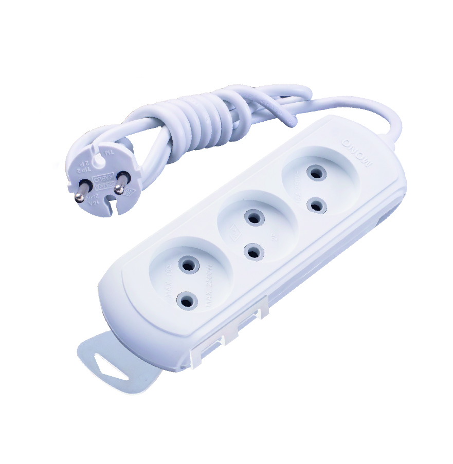  MULTI-OUTLET 3 SOCKETS 3m WITHOUT MONO SWITCH