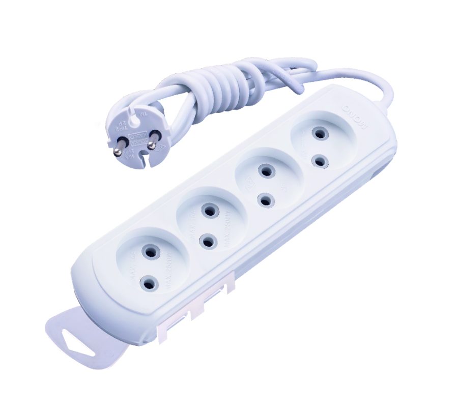  MULTI-OUTLET 4 SOCKETS 3m WITHOUT MONO SWITCH