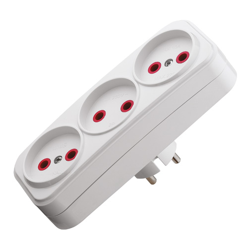 3-OUTPUT MULTI-SOCKET PLUG 10A 2200W BMS