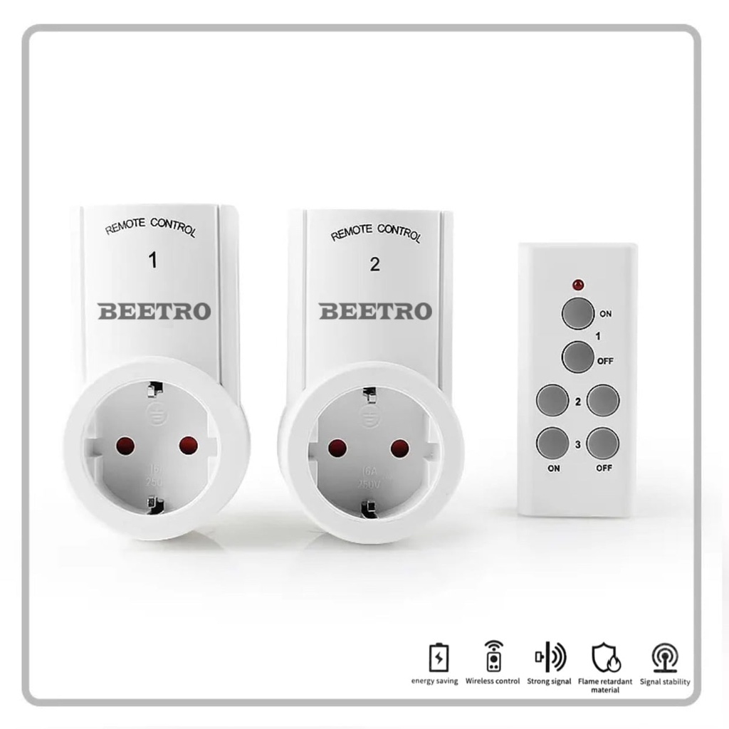  REMOTE CONTROLLED SOCKET 2PCS 1TELE BEETRO