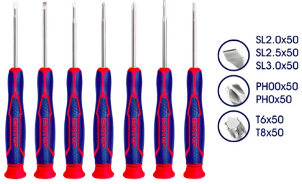 EMTOP 7 PCS SCREWDRIVER KIT