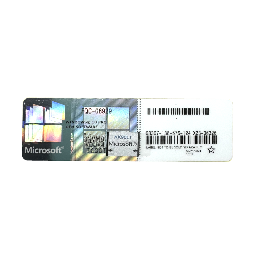 WINDOWS 10 PRO LICENSE (STICKER)