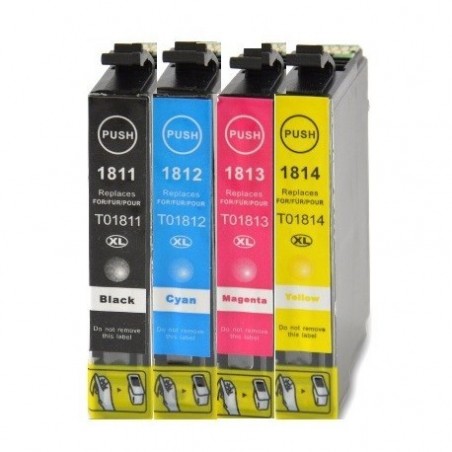 PACK PRINTER CARTRIDGES 1811/2/3/4 4 PCS CMYN KOANAN