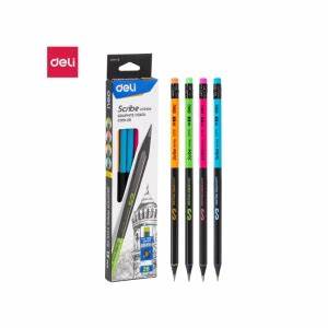 PACK DE 12 CRAYONS GRAPHITE 2B DELI SCRIBE