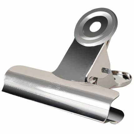 CHROME METAL CLIPS 76mm 1PCS DELI