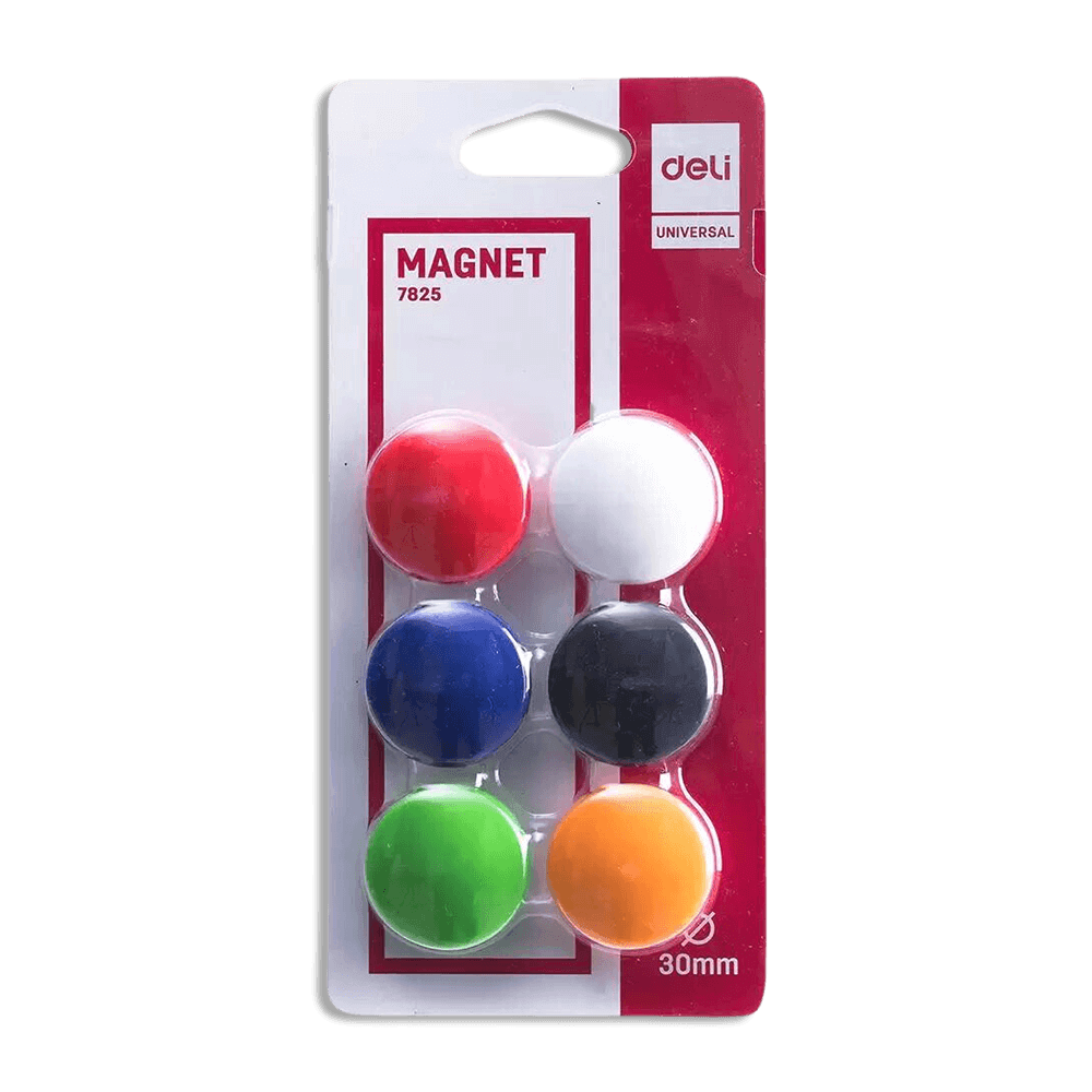 DELI 30mm BOARD MAGNET 6PCS