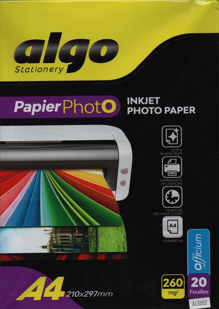 ورق صور A4 260G 20F ALGO