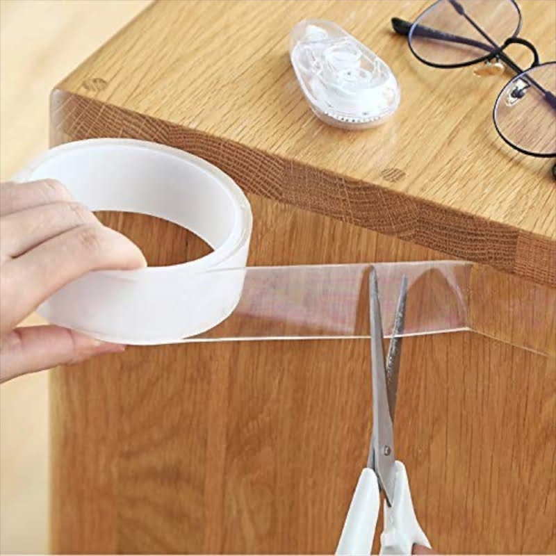 DOUBLE SIDED TRANSPARENT TAPE 18mm x 2m PLUMA