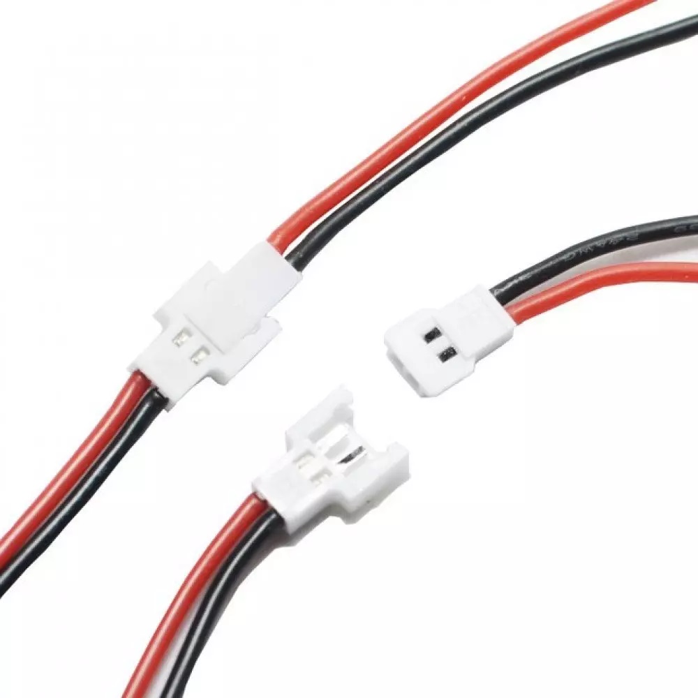 MICRO JST 1.25 2-PIN MALE AND FEMALE CABLE