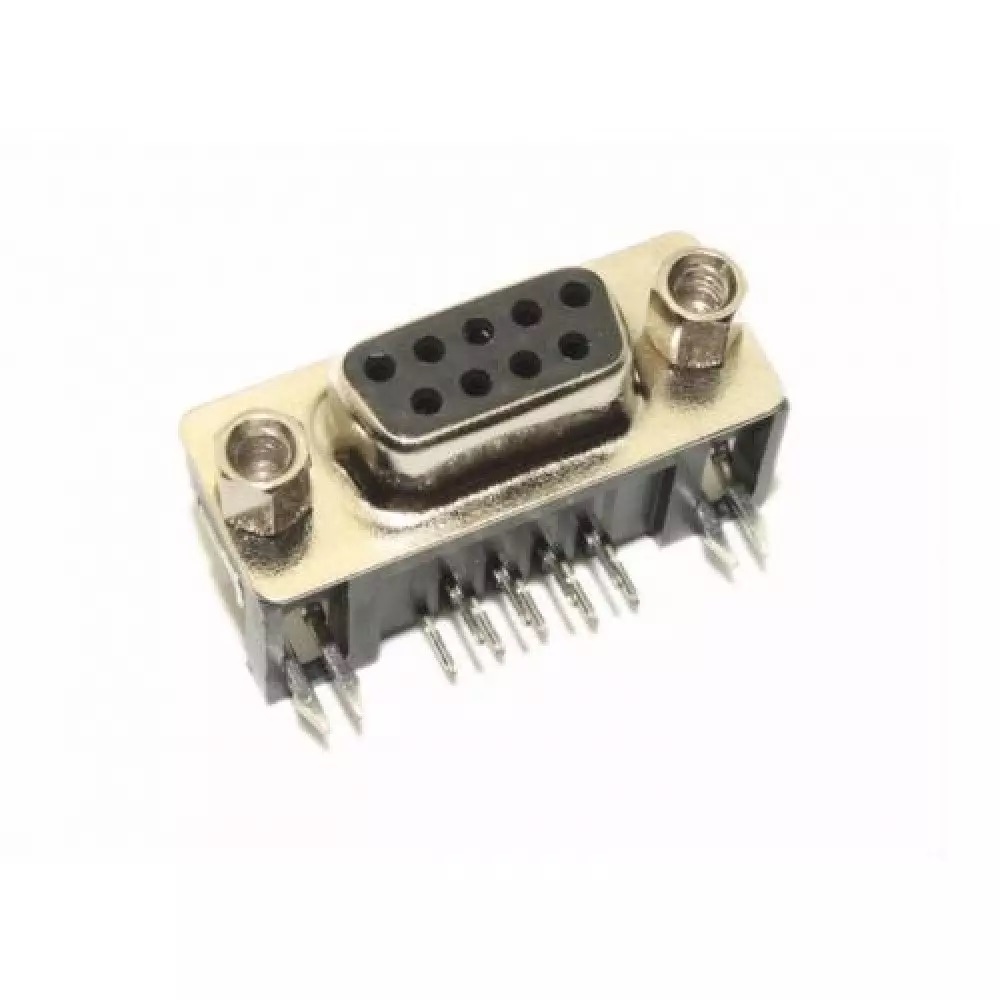 DR9 RIGHT ANGLE FEMALE CONNECTOR