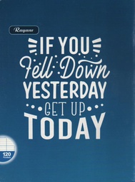 دفتر ملاحظات مكون من 120 صفحة، 17 × 22 سم، مخيط بخيوط رايان