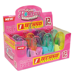 [7527] TAILLE CRAYON TECHNO FLOWERY