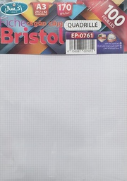 [EP-0761] FICHE BRISTOL A3 QUADRILLÉ 170g/m² EXCELLES