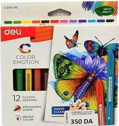 [C20000] CRAYONS DE COULEUR 12/12 PLASTIQUE DELI