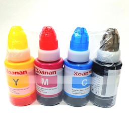 PACK ENCRE IMPRIMANTE UNIVERSEL 4 PCS CMYN 100ml KOANAN