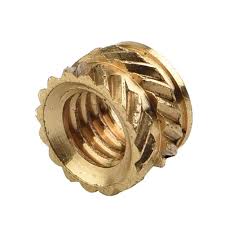 Self-tightening brass threaded insert screw nuts
