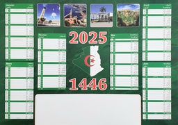 2025 年日历桌垫 52x37cm 硬质