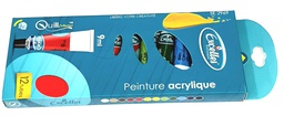 [SE2969] PEINTURE ACRYLIQUE 9ml 12 COULEURS EXCELLES