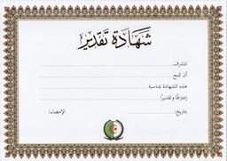 [18A727] DIPLOMA / GOLDEN A4 CERTIFICATE شهادة تقدير