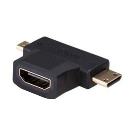 محول HDMI F إلى MINI HDMI M + MICRO HDMI M