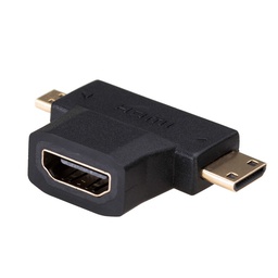 ADAPTATEUR HDMI F TO MINI HDMI M + MICRO HDMI M