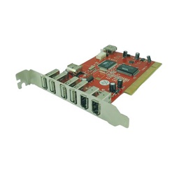 PCI إلى 5 منافذ USB + 3 منافذ بطاقة FIREWIRE