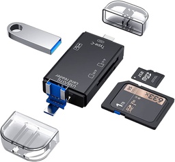 قارئ بطاقات الذاكرة المتعددة USB 6 في 1