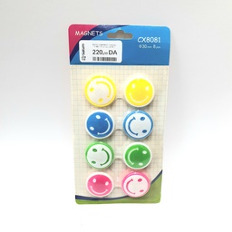 [IY0075] SMILE BOARD MAGNET 30mm 8pcs EXINE