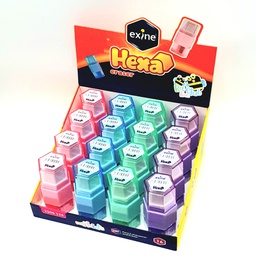 [IS06124] EXINE HEXA PENCIL SHARPENER ERASER