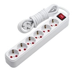 [D030] 6-SOCKET POWER STRIP 3m WITH BMS SWITCH