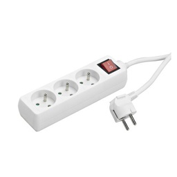 3-SOCKET POWER STRIP 1.5m WITH BVV SWITCH