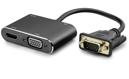VGA M 转 VGA F + HDMI F 转接线