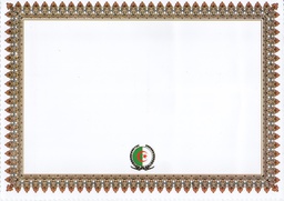 [18A729] DIPLOME / ATTESTATION A4 DORÉE VIERGE