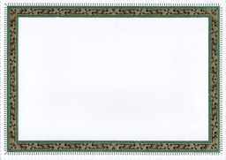 [18Z749] DIPLOME / ATTESTATION A4 DORÉE VIERGE