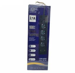 POWER SOCKET 4 SOCKETS + 2 USA A + 1 USB C 2m HTS