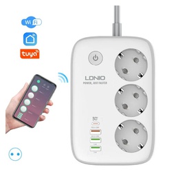[SEW3452] MULTIPRISE 3 PRISES + 3 USB A + USB TYPE C WIFI LDNIO