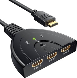 مفتاح HDMI بثلاثة منافذ ومخرج واحد