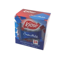 [OK3001m] KIOSE 4 COLORS 24 PCS BOARD MARKER REFILL CARTRIDGE