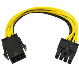 PCIe 6 针至 8 针电源适配器