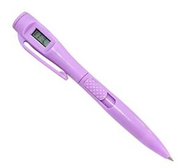 STYLO A BILLE + MONTRE DIGITALE VIOLET