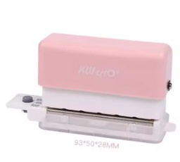 Perforateur de papier à 6 trous, perforateur de trous en plastique portatif, capacité de 2 feuilles pour carnet de notes A4 A5 B5, Scrapbook, reliure pour journal intime