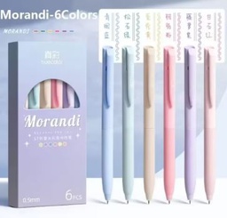 Stylo à Bille Gel de 0.5mm, 6 Couleurs/Ensemble, Outil d'Écriture, Signature d'Encre, Cadeau pour Étudiant, Fournitures Scolaires