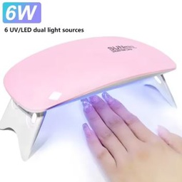 6W 迷你美甲烘干机便携式 6 LED UV 美甲灯家用指甲灯用于烘干指甲油带 USB 连接线