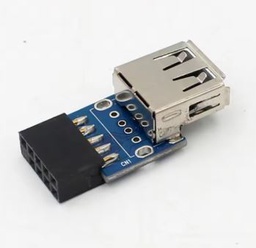 Motherboard adapter USB 9 pins F to 2xUSB A
