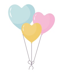 [2301745-7] BALLON PASTEL COEUR MM